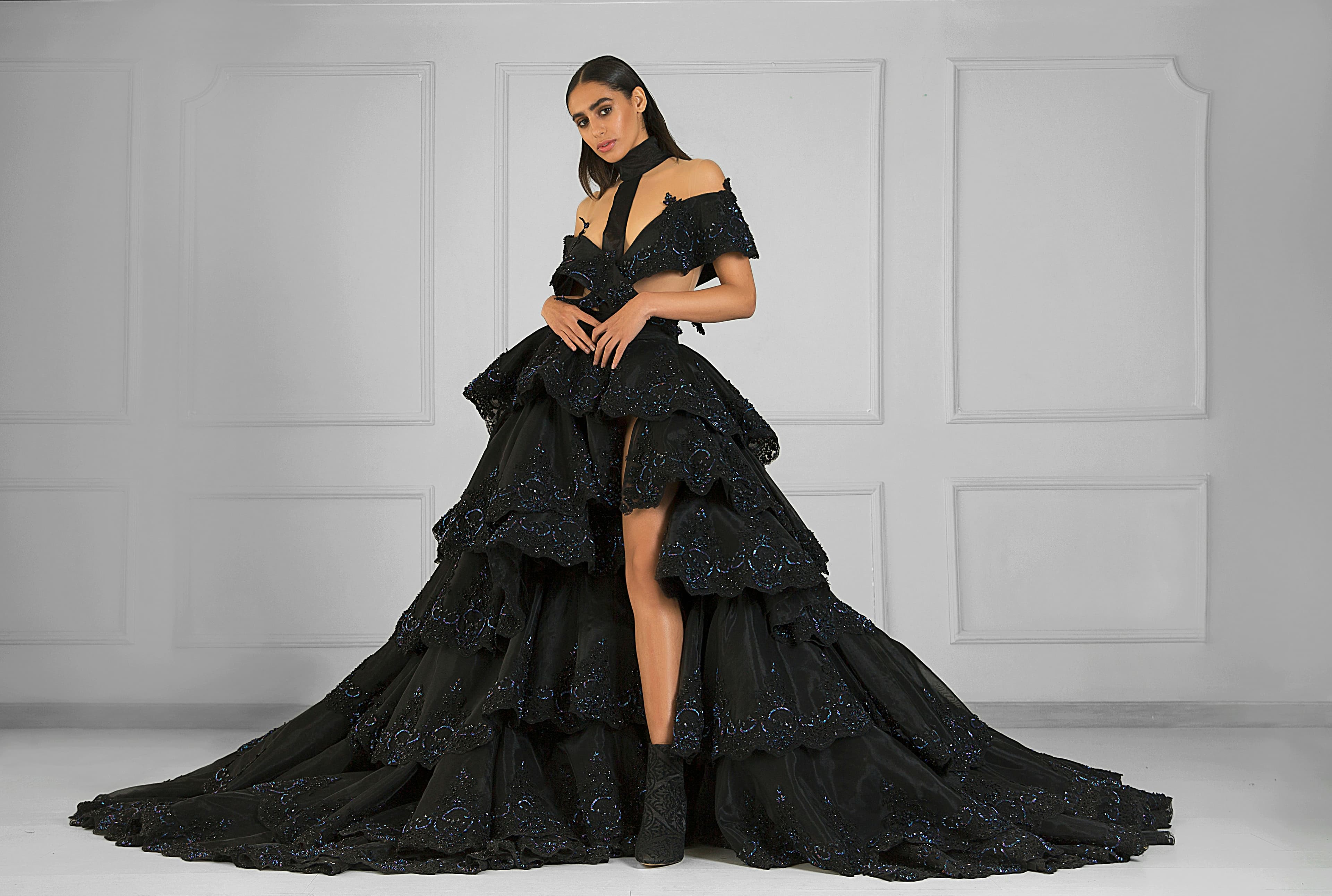 Vestido negro corto cocktail